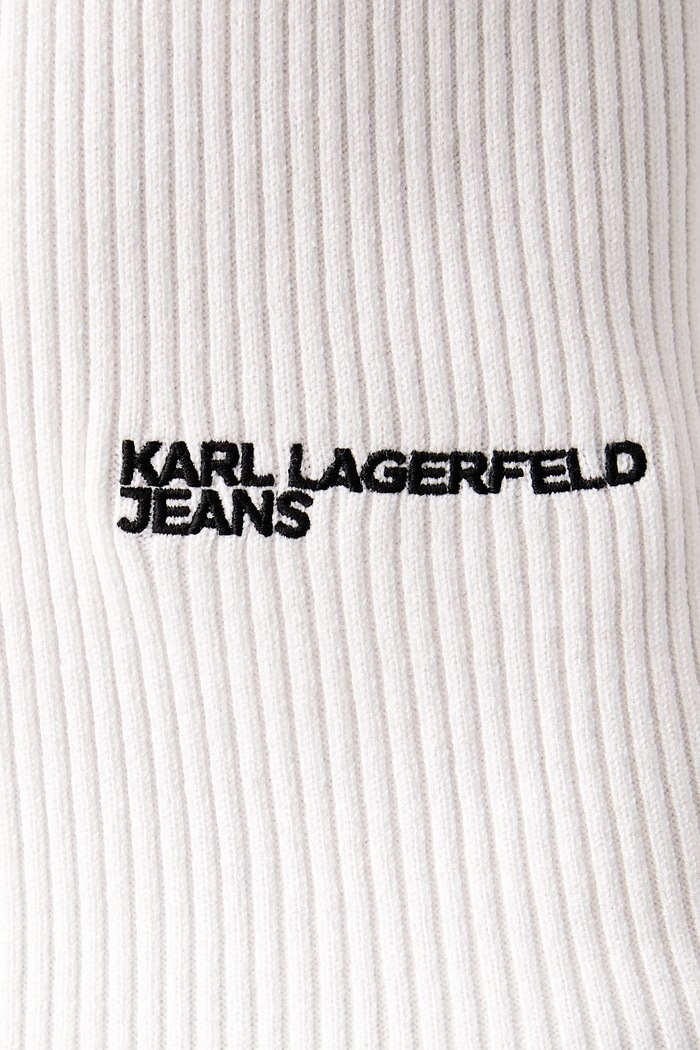 Golf damski z wiskozą Karl Lagerfeld Jeans biały B4W18001