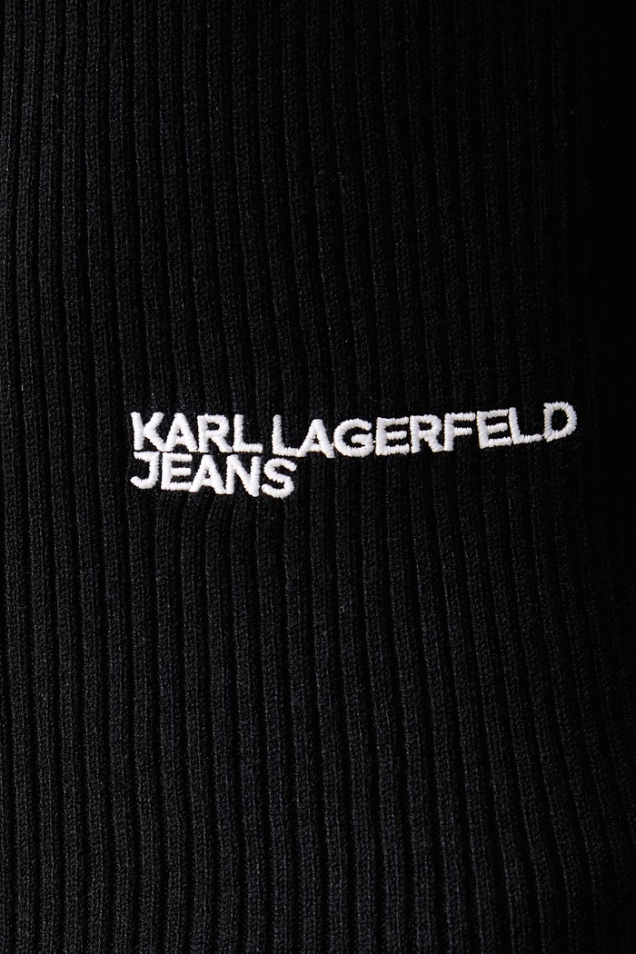 Golf damski z wiskozą Karl Lagerfeld Jeans czarny B4W18001