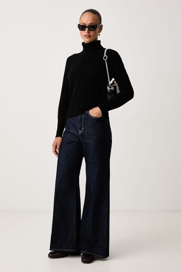 Luisa Spagnoli Golf damski wełniany Caprese 100568 czarny AW26