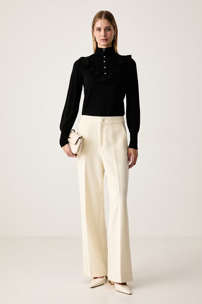 Luisa Spagnoli Sweter damski wełniany Maratea 100501.LS czarny AW26