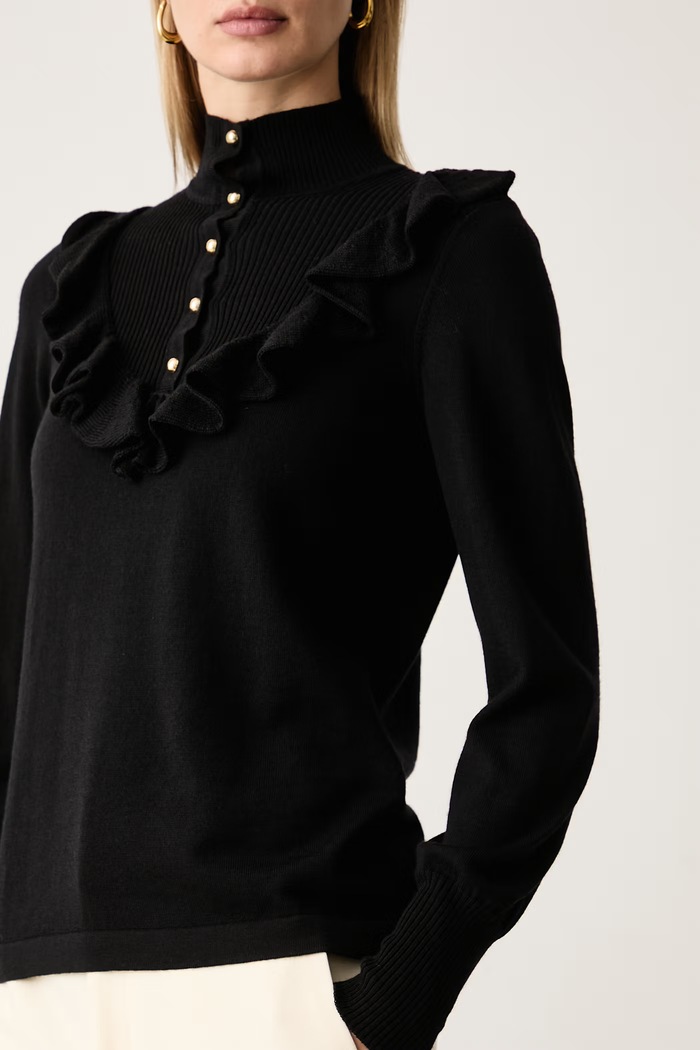 Sweter damski wełniany Maratea Luisa Spagnoli 100501.LS czarny