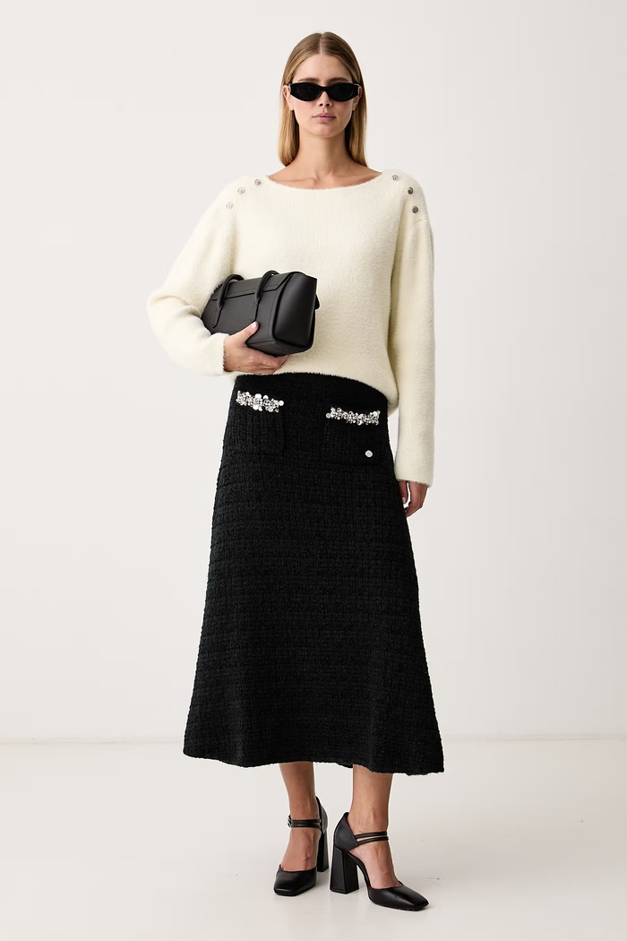 Karl Lagerfeld Пуловер дамски B4W44009 бежов AW26