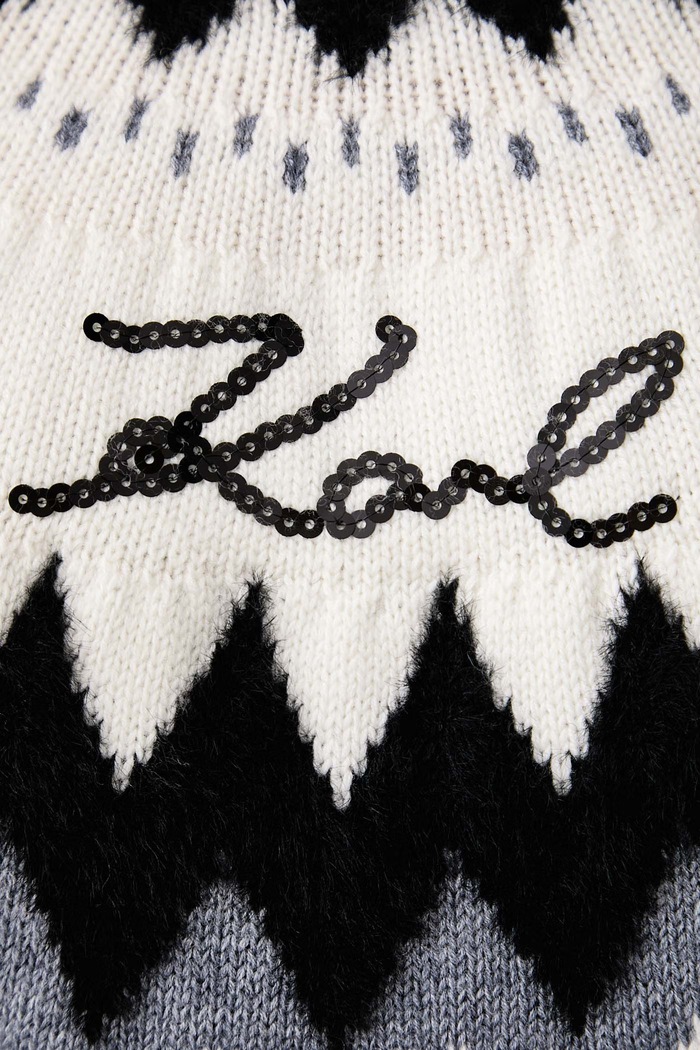 Πουλόβερ γυναικείο με μαλλί Karl Lagerfeld μπεζ B4W18020