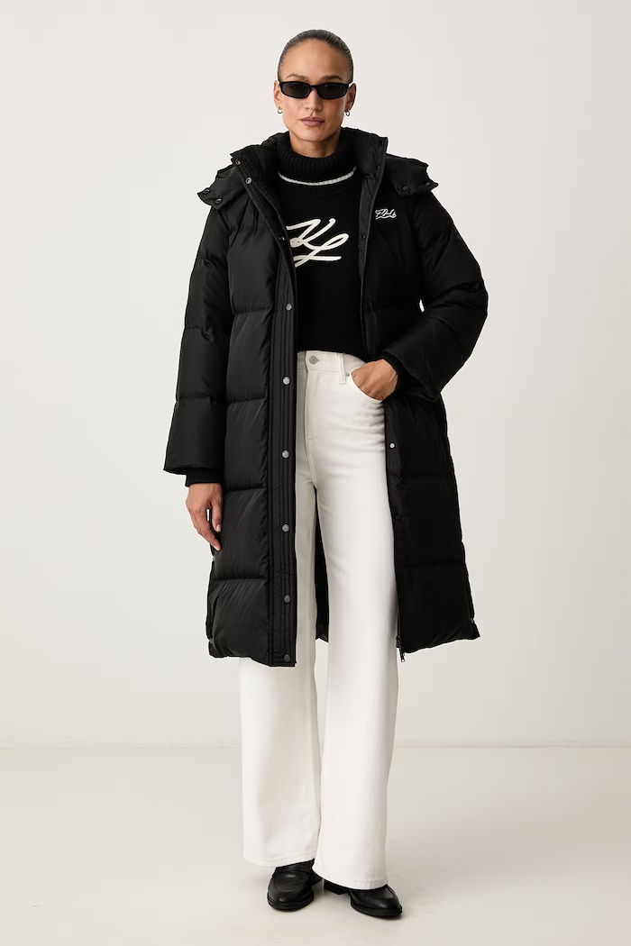Karl Lagerfeld Sweter damski z wełną B4W18033 czarny AW26