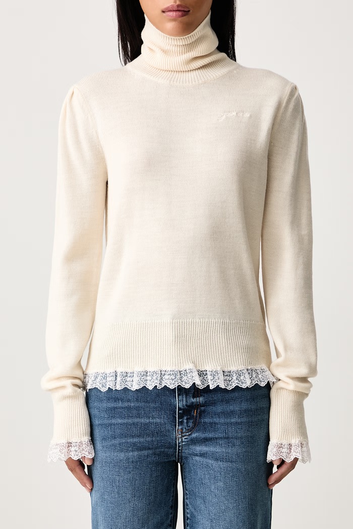 GANNI Sweter z wełny merino damski A1150062