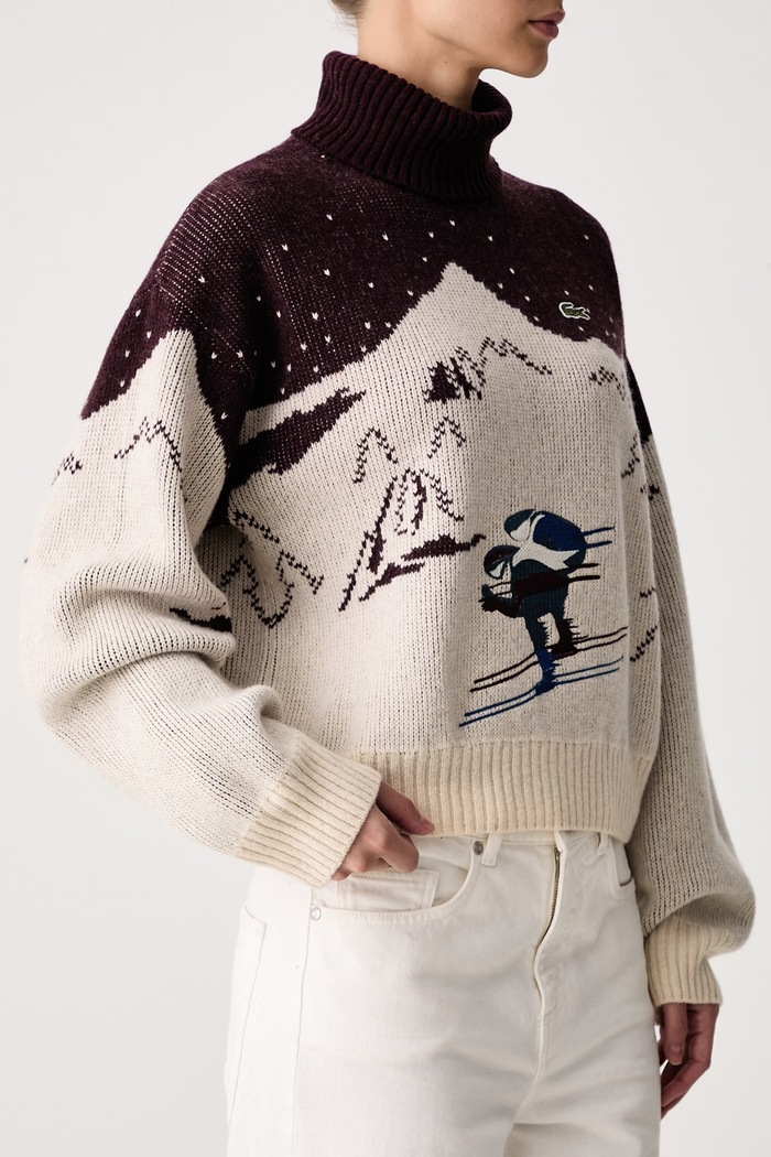 Светр жіночий з вовною Lacoste AF9296 бордо