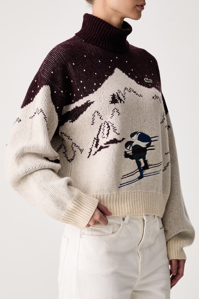 Светр жіночий з вовною Lacoste AF9296 бордо