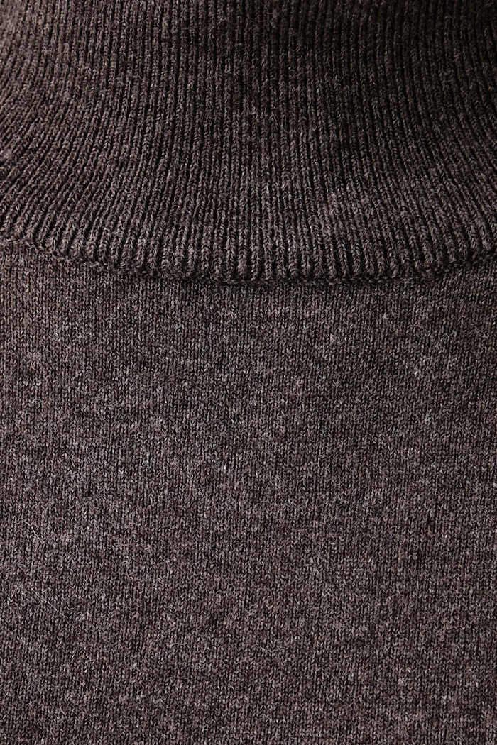 Sweter damski z dodatkiem wełny Marc O'Polo brązowy 5000017092