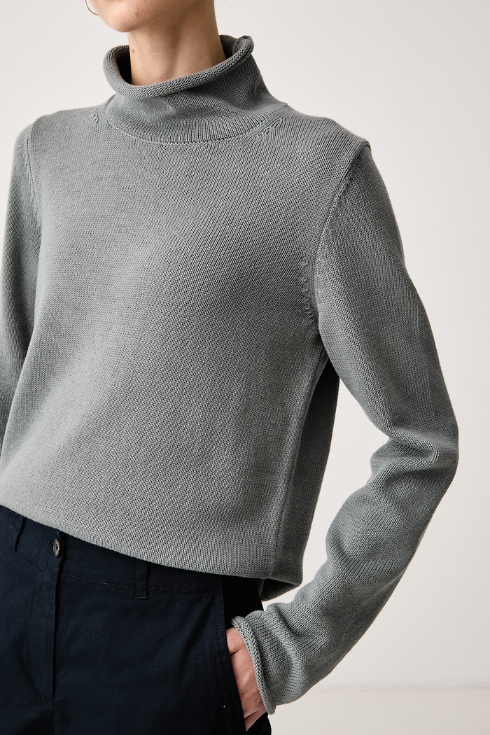 Sweter damski bawełniany Marc O'Polo 5000016701 szary