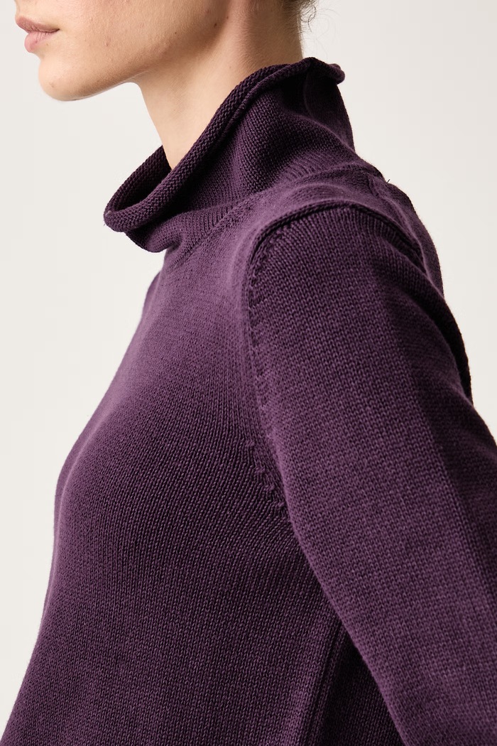 Sweter damski bawełniany Marc O'Polo 5000016701 fioletowy