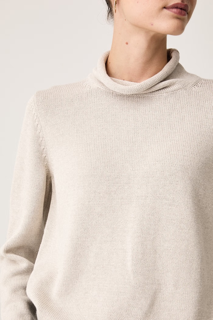 Sweter damski bawełniany Marc O'Polo 5000016701 beżowy