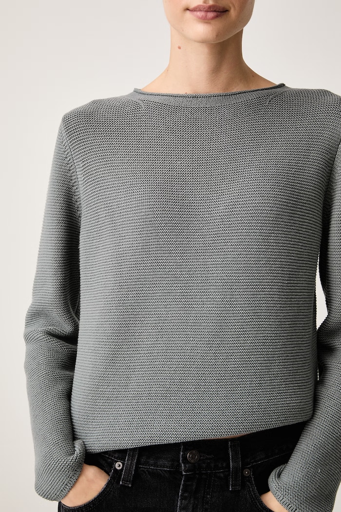 Sweter damski bawełniany Marc O'Polo 5000010442 szary