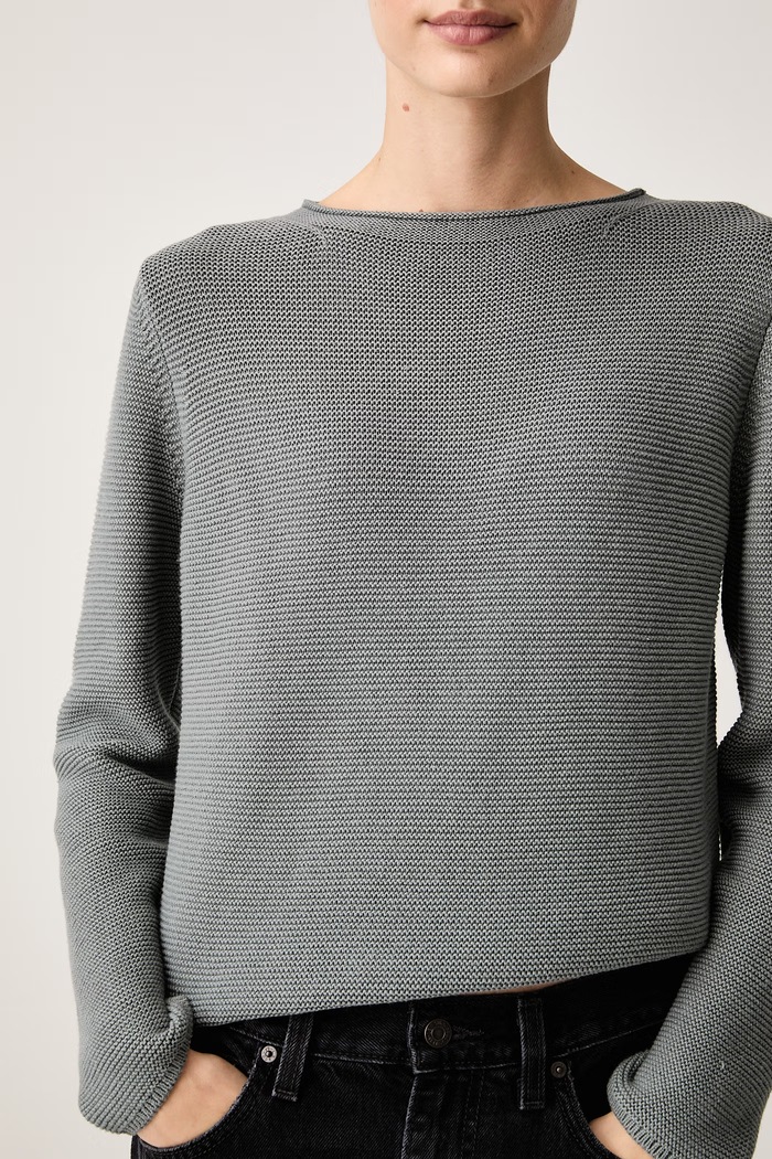 Sweter damski bawełniany Marc O'Polo 5000010442 szary