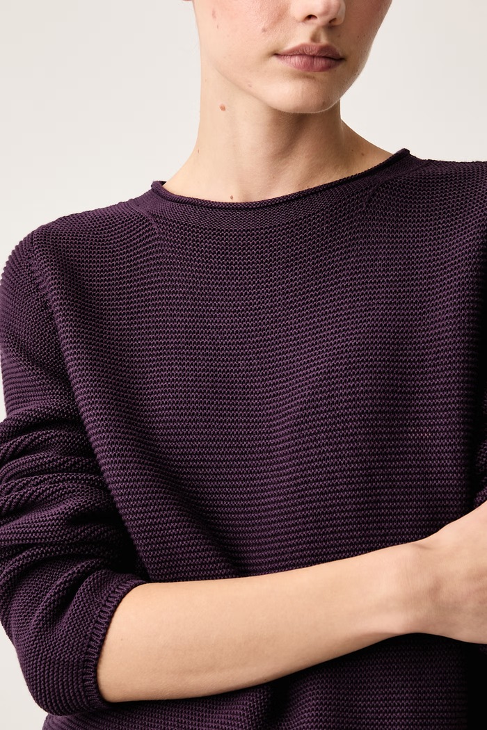 Sweter damski bawełniany Marc O'Polo 5000010442 fioletowy