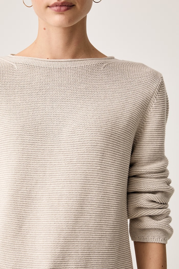 Sweter damski bawełniany Marc O'Polo 5000010442 beżowy