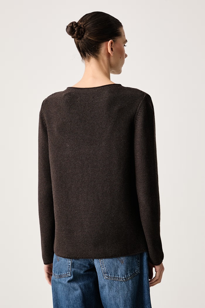 Odzież Marc O'Polo Sweter damski bawełniany 5000010442 brązowy