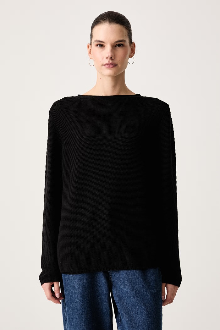 Marc O'Polo Sweter damski bawełniany czarny 5000010442
