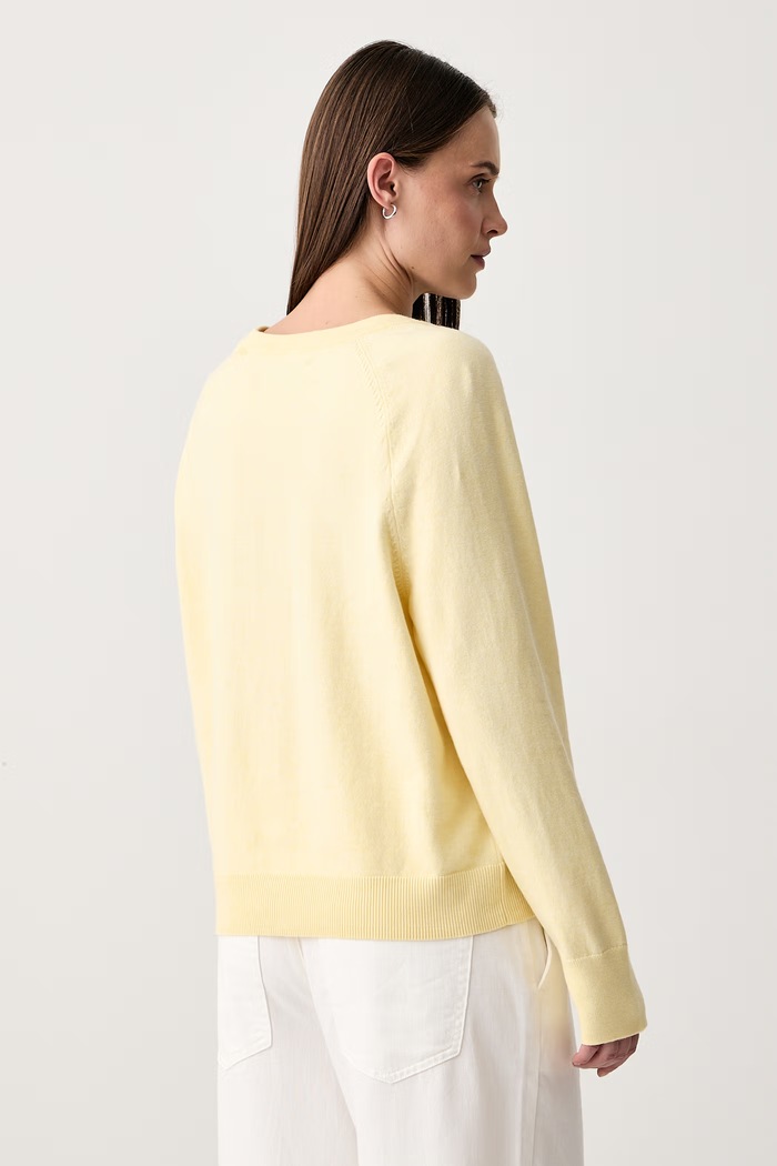 Odzież Marc O'Polo Sweter damski z bawełną 5000006907 żółty