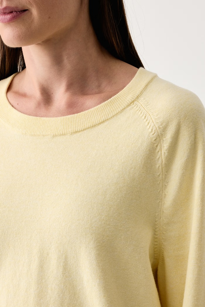 Sweter damski z bawełną Marc O'Polo 5000006907 żółty