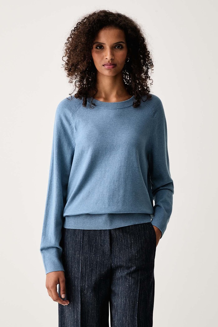 Marc O'Polo Sweter damski z bawełną niebieski 5000006907