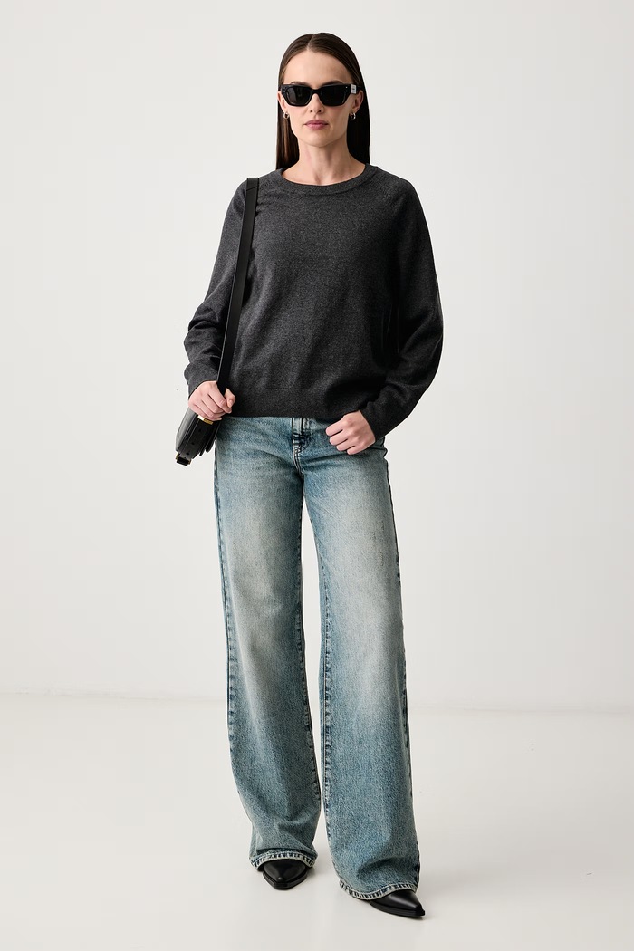Marc O'Polo Sweter damski z bawełną 5000006907 szary AW26