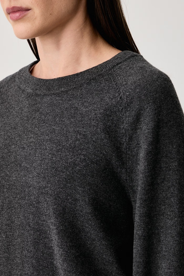 Sweter damski z bawełną Marc O'Polo 5000006907 szary