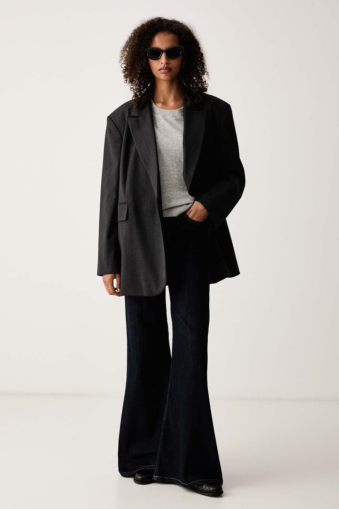 Marc O'Polo Sweter damski z bawełną 5000006907 szary AW26