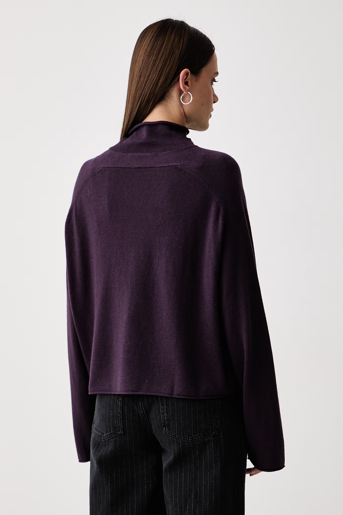 Odzież Marc O'Polo Sweter damski z wełną 5000017058 fioletowy