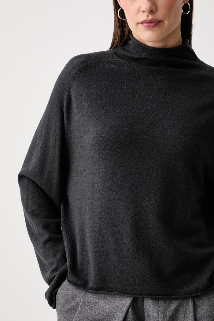 Sweter damski z wełną Marc O'Polo 5000017058 szary