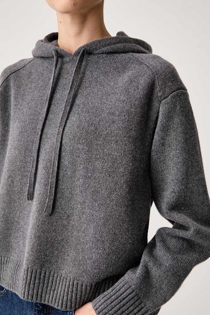 Sweter damski z dodatkiem wełny Marc O'Polo 5000016775 szary