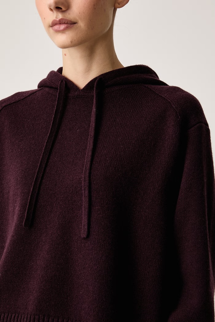 Sweter damski z dodatkiem wełny Marc O'Polo 5000016775 bordowy