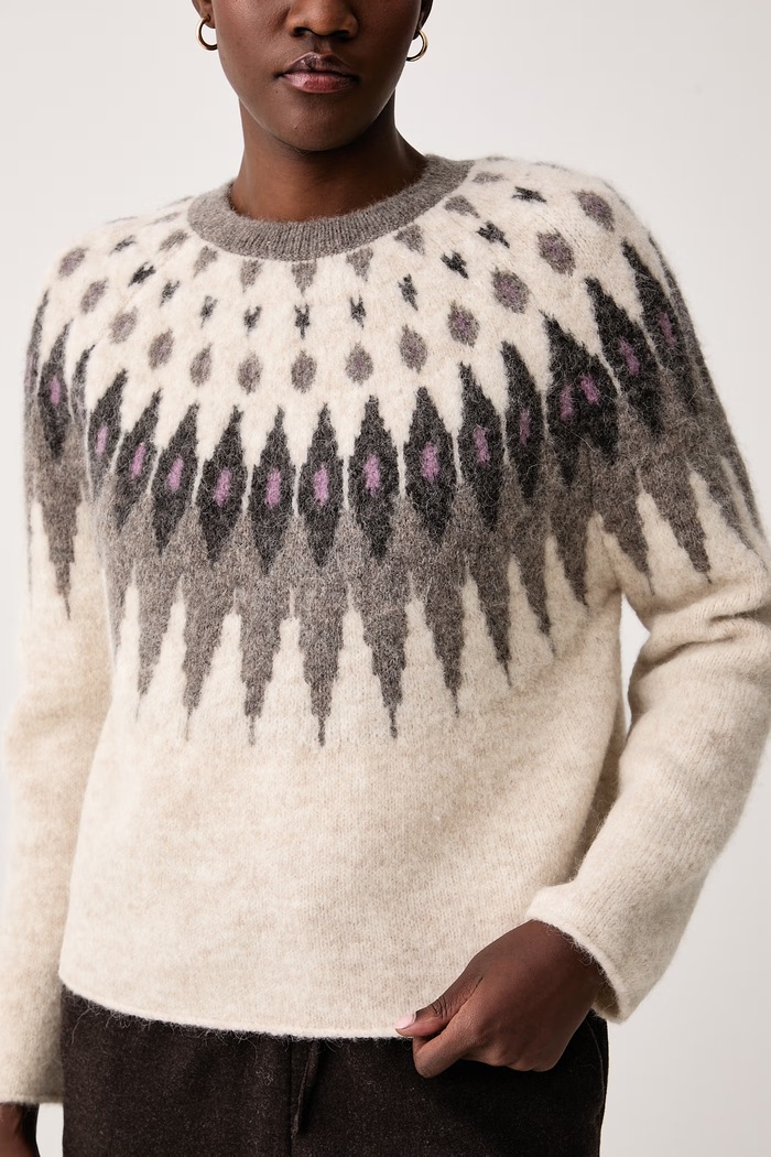 Sweter damski z wełną Marc O'Polo 5000016172 beżowy