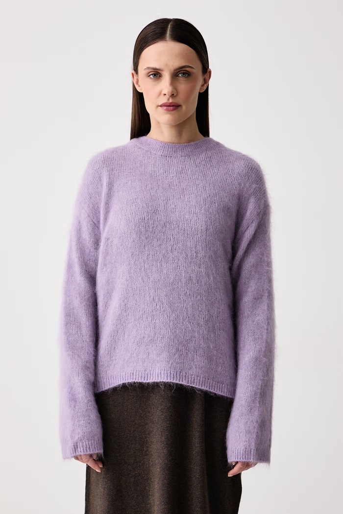 Marc O'Polo Sweter damski z wełną fioletowy 5000015736