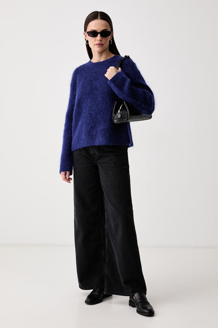 Marc O'Polo Sweter damski z wełną 5000015736 granatowy AW26