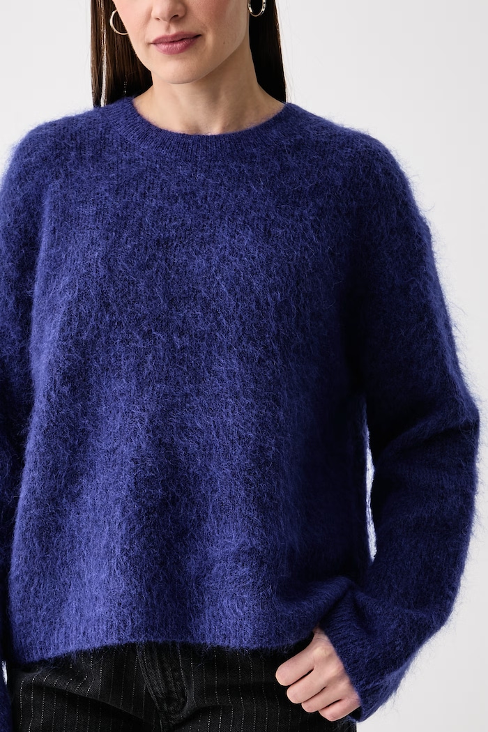 Sweter damski z wełną Marc O'Polo 5000015736 granatowy