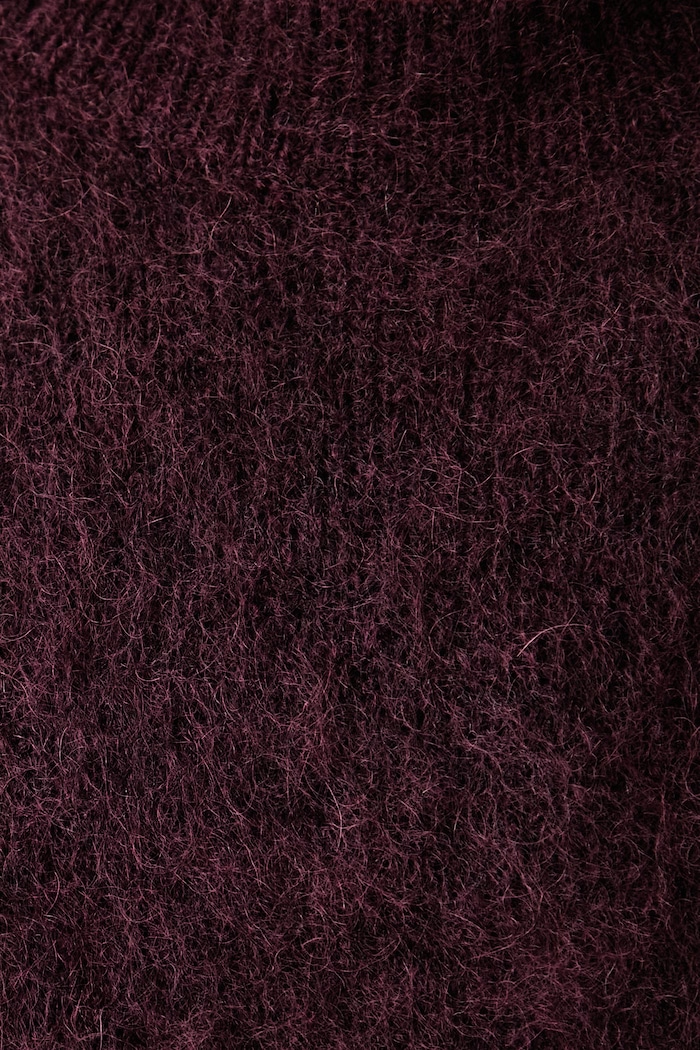 Sweter damski z wełną Marc O'Polo bordowy 5000015736