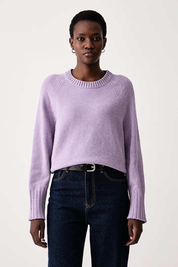 Marc O'Polo Sweter damski z bawełną fioletowy 5000015679