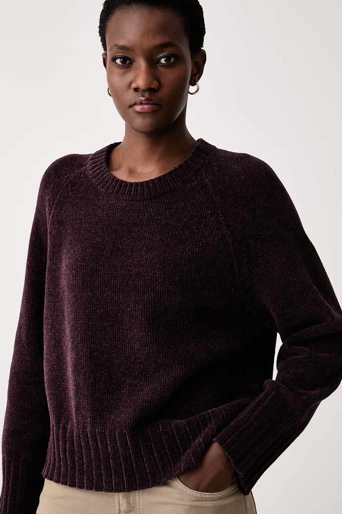 Sweter damski z bawełną Marc O'Polo 5000015679 bordowy