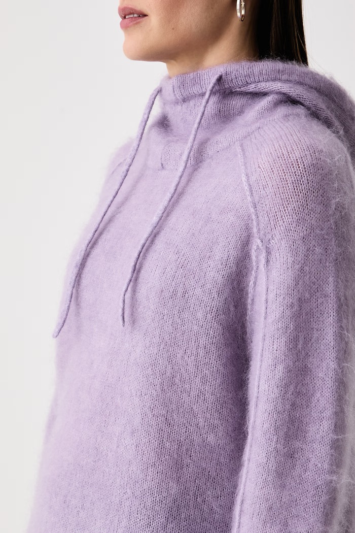 Sweter damski z wełną Marc O'Polo 5000015546 fioletowy
