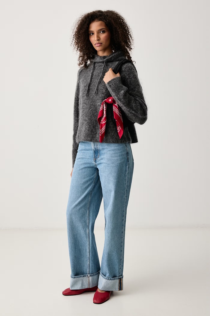 Marc O'Polo Sweter damski z wełną 5000015546 szary AW26