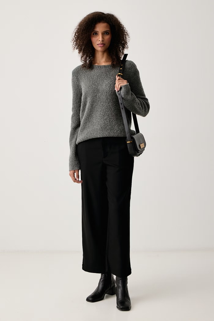Marc O'Polo Sweter damski z dodatkiem wełny 5000010353 zielony AW26