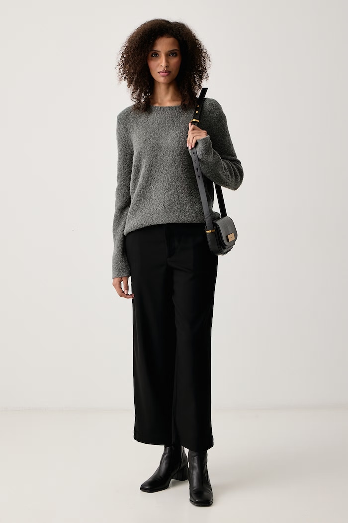 Marc O'Polo Sweter damski z dodatkiem wełny 5000010353 zielony AW26
