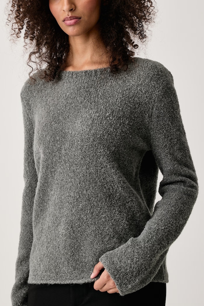 Sweter damski z dodatkiem wełny Marc O'Polo 5000010353 zielony