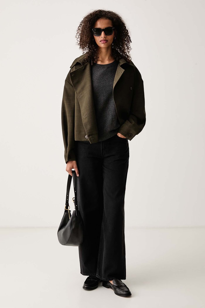 Marc O'Polo Sweter damski z bawełną 5000012466 szary AW26