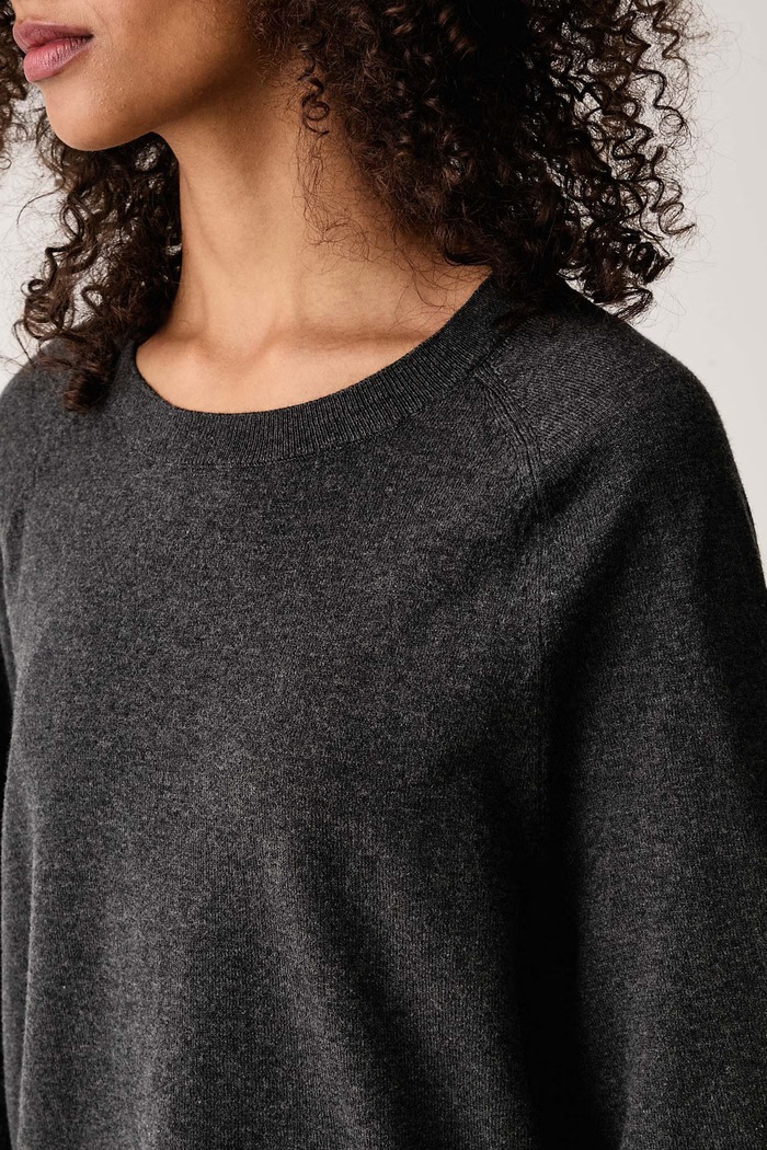 Sweter damski z bawełną Marc O'Polo 5000012466 szary
