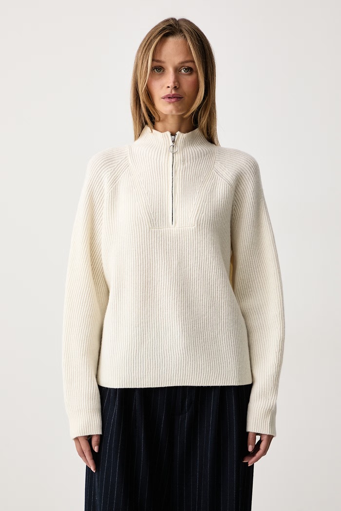 Marc O'Polo Sweter damski wełniany beżowy 5000012355