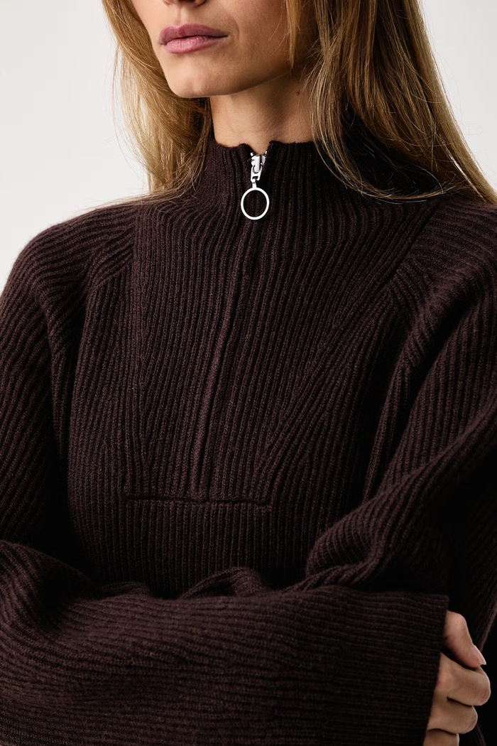 Sweter damski wełniany Marc O'Polo 5000012355 brązowy