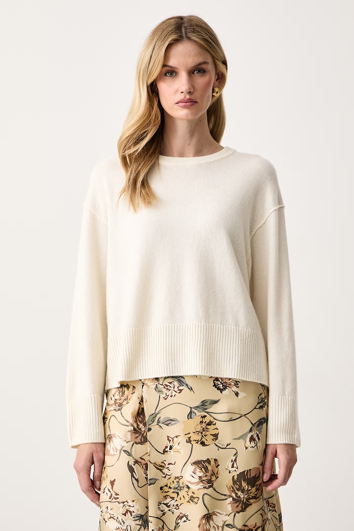 Marc O'Polo Sweter damski wełniany beżowy 5000012199