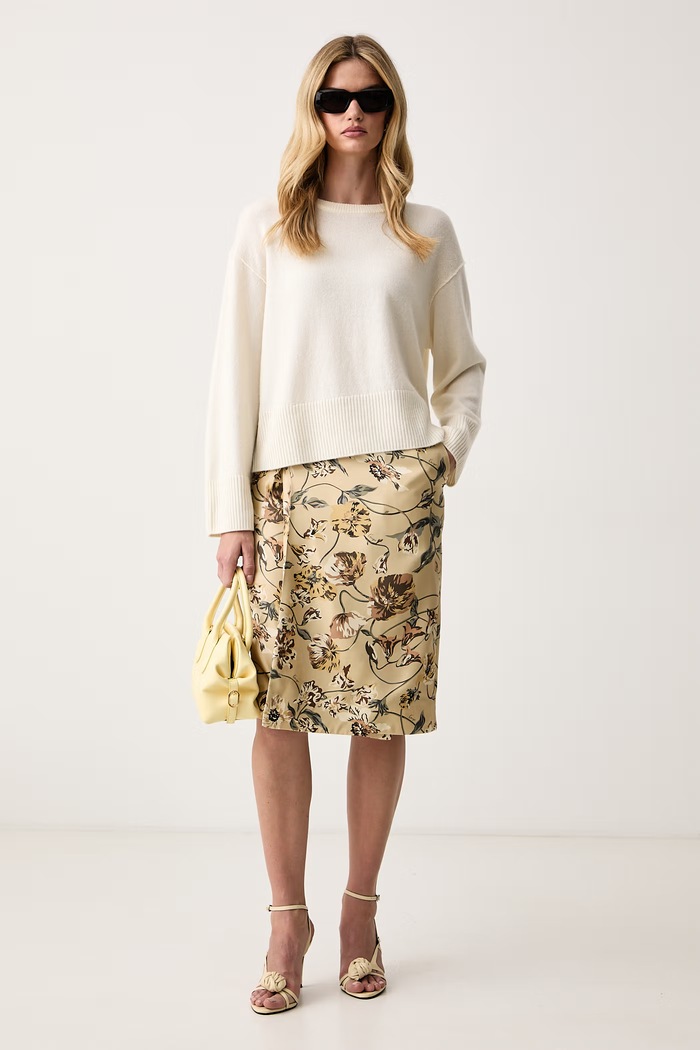 Marc O'Polo Sweter damski wełniany 5000012199 beżowy AW26