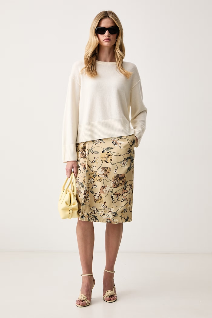 Marc O'Polo Sweter damski wełniany 5000012199 beżowy AW26
